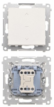 Simon 55 Трехпозиционный переключатель для рольставней 1-0-2 Белый матовый TZW1K.01/111