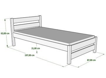 КАРО Односпальная Молодёжная Кровать 190x80 Деревянная