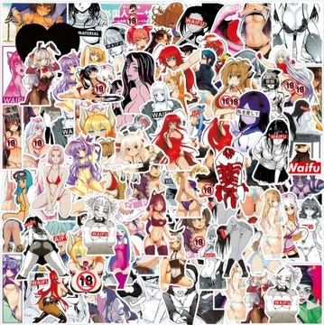 NAKLEJKI WLEPY ANIME MANGA HENTAI SEXY GIRL 50 szt