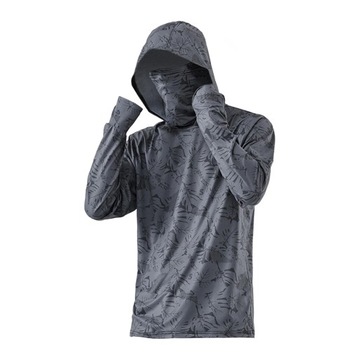 Bluza z kapturem chroniąca przed słońcem XXL ciemnoszara