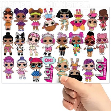 TATUAŻE ZMYWALNE TYMCZASOWE DLA DZIECI LOL SURPRISE LALKI WZORY ORYGINALNE