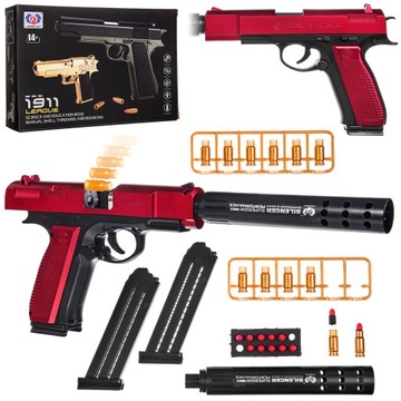 PISTOLET COLT BEZPIECZNE NABOJE PIANKI EVA STRZAŁKI WYPADAJĄCA ŁUSKA