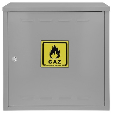 SZAFKA GAZOWA SKRZYNKA 70x80x25 SZARA BEZ PLECÓW