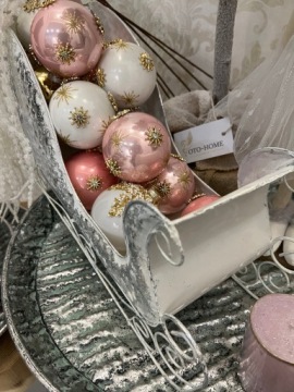 СТЕКЛЯННЫЕ ШАРЫ РОЖДЕСТВЕНСКИЕ ШАРЫ ШАРЫ МИКС ЦВЕТОВ 3 ШТ.