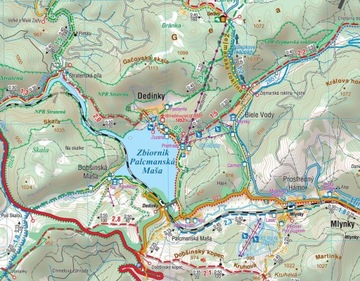 Словацкий рай - Ламинированная карта - Словакия