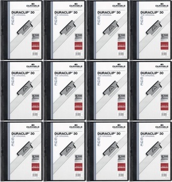 Skoroszyt z klipsem A4 DURABLE DURACLIP czarny x12