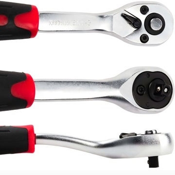 ИЗОГНУТЫЙ КЛЮЧ-ТРЕЩОТКА 1/4 155 мм, ХРАПОВАЯ СТАЛЬ 6140 T72 DFJA