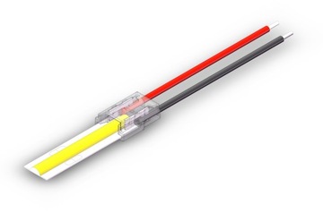 ZŁĄCZKA DO TAŚM LED COB NEON MONO 8mm Z PRZEWODEM