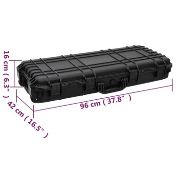 Авиакейс vidaXL Черный 96x42x16 см ПП 51801
