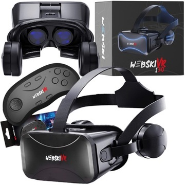 OKULARY GOGLE VR 3D WIRTUALNA RZECZYWISTOŚĆ 360 STOPNI FILMY GRY KONTROLER