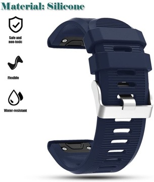 ТЕМНО-СИНИЙ Быстрый силиконовый ремешок для Garmin FENIX 7X