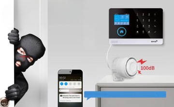 PGST Bezprzewodowy System Alarmowy GSM WiFi Duży Zestaw +Kamera