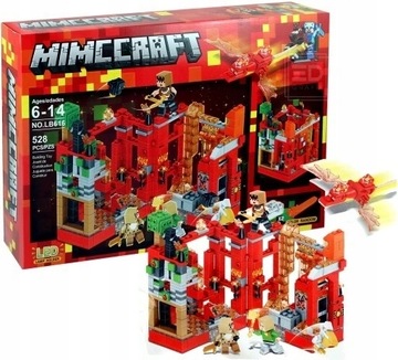 KLOCKI MINECRAFT ATAK NA FORTECE 528 SZT LEDY