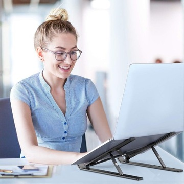 PODSTAWKA POD LAPTOPA TABLET REGULOWANA SKŁADANA PÓŁKA STOJAK NA BIURKO