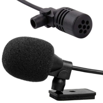 MIKROFON SAMOCHODOWY DO RADIA/GPS/DVD Z KLIPSEM+TAŚMA KABEL 3 m JACK 3,5 mm