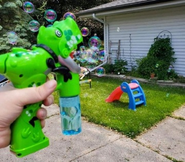 ПИСТОЛЕТ ДЛЯ МЫЛЬНЫХ ПУЗЫРЕЙ ДИНОЗАВР