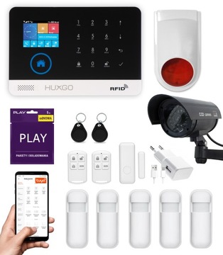 Bezprzewodowy alarm GSM WiFi TUYA + atrapa kamery