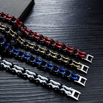 Черный и желтый массивный велосипедный стабильный браслет