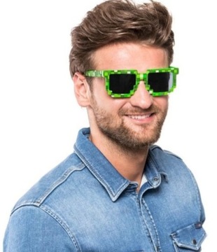 Солнцезащитные очки MINECRAFT Pixel Creper, зеленые