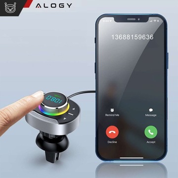 Автомобильный передатчик Bluetooth FM MP3, быстрое зарядное устройство USB QC 3.0 + USB-C