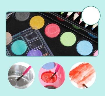 ХУДОЖЕСТВЕННЫЙ НАБОР ДЛЯ РИСОВАНИЯ В ЧЕМОДАНЕ, МАЛКИ