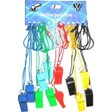 Gwizdek Plastikowy Komplet 12 szt.