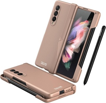 Чехол для Galaxy Z Fold 3, складной чехол с закаленной защитной пленкой для экрана