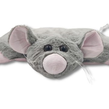 SWIZZEL MOUSE СЕРАЯ МЫШКА ПОДУШКА-ТАСНИС 2 В 1 ПЛЮШЕВАЯ ИГРУШКА ОДИН ГОД, ДЕНЬ РОЖДЕНИЯ