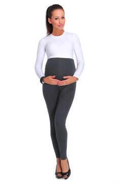 LEGGINSY CIĄŻOWE OCIEPLANE BAWEŁNA GETRY PANEL 2XL