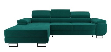Zielony Narożnik ALONS 275/203cm Welur różne kolor