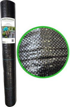 AGROTKANINA MATA ANTYCHWASTOWA UV CZARNA GRUBA 0,6X30m 100g/m2