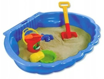 БОЛЬШАЯ ПЕСОЧНИЦА XXL БАССЕЙН 2В1 ЗАКРЫТАЯ, ИЗ ДВУХ ЧАСТЕЙ ПЛАСТИКОВОГО ОБОРУДОВАНИЯ