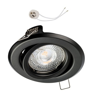 Oprawa sufitowa RUCHOMA halogen do LED GU10 czarna