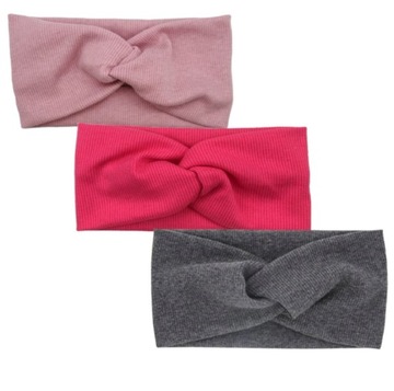 ZESTAW 3 SZEROKICH OPASEK WIOSENNYCH DLA DZIEWCZYNKI DZIEWCZĘCY RÓŻOWY