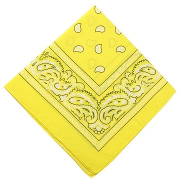 CHUSTKA BANDAMKA CHUSTA BANDANA APASZKA ŻÓŁTA