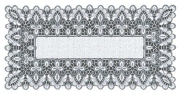 BIEŻNIK ŻAKARDOWY 50x100cm SZARY prostokątny