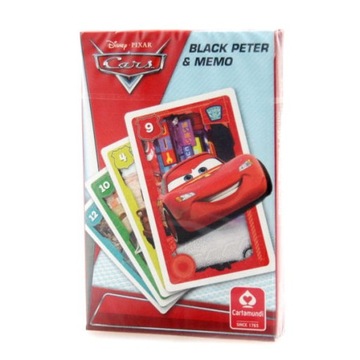 KARTY DO GRY CARS AUTA CZARNY PIOTRUŚ MEMO ZYGZAK