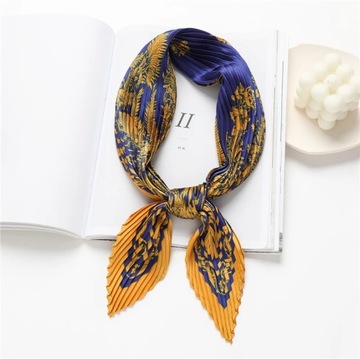 2022 Summer Crinkle Square Scarf For Women Print