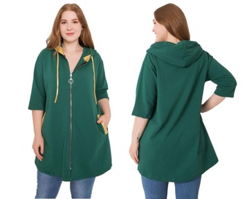 DAMSKA BLUZA rozpinana 59P DUŻA one size C .ZIELEŃ