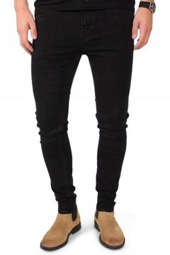 SKINNY Only Sons Rurki Męskie Czarne BLACK 32/32