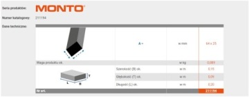 Ножка лестницы KRAUSE MONTO 64х25мм - 1 шт.