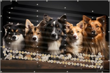 Уникальная копилка размера XL стоимостью 5 злотых с автоматическим выводом денег и изображениями различных животных.