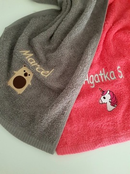 Полотенце детское с именем, именной вышивкой, 50х30