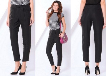 K3996 TOP SECRET GRAFITOWE ELEGANCKIE SPODNIE _34
