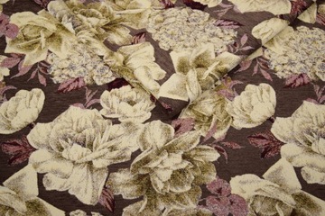 МАТЕРИАЛ ОБИВОЧНОЙ ТКАНИ FLORES ЦВЕТЫ ШОКОЛАД