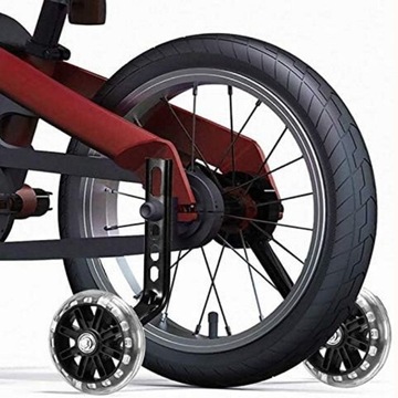ŚWIECĄCE kółka podporowe boczne uniwersalne do rowerów na kołach 12-20 cali