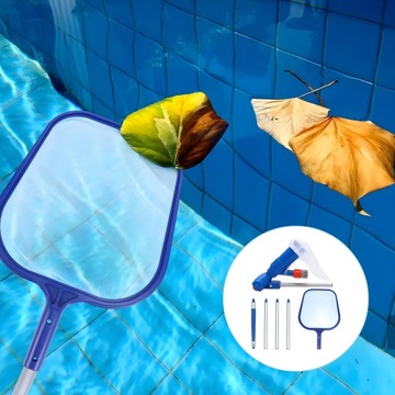 Odkurzacz DO BASENU zestaw do czyszczenia basenowy dna oczka wodnego siatka