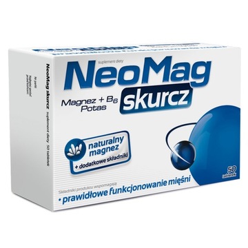 TABLETKI NA SKURCZE MAGNEZ WITAMINA B6 POTAS