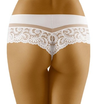 Сексуальные короткие стринги из кружева из микрофибры телесного цвета 02, белые