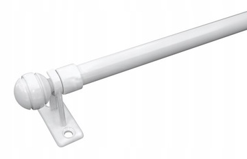 MINI KARNISZ METALOWY Pola zazdrostka 60cm max do 80cm BIAŁY